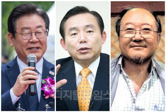 (왼쪽부터) 이재명 더불어민주당 대표, 이인제 전 국회의원, 이래경 사단법인 다른백년 명예이사장. <디지털타임스 이슬기 기자, 디지털타임스 DB>